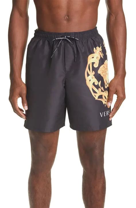 versace swim trunks red